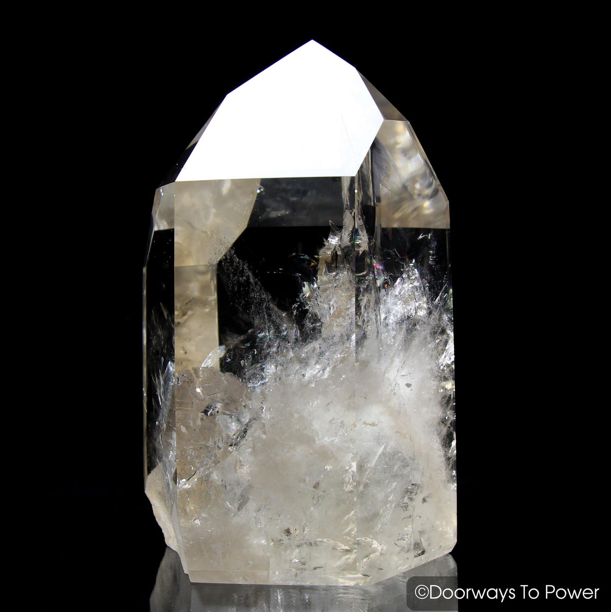 Golden Lemurian Seed Pleiadian Starbary Quartz Crystal Point