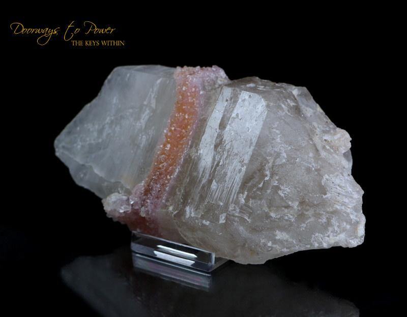 Rare Crystalline ROSE Quartz Elestial on Smoky Quartz