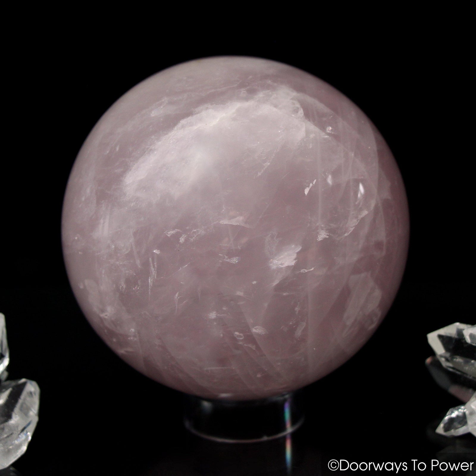 John of God Blessed Rose Quartz Healing Crystal Sphere 