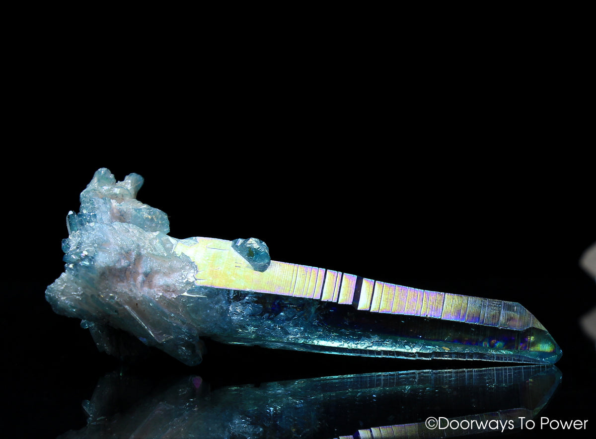 Aqua Aura Quartz Master Record Keeper & Tantric Twin Crystal