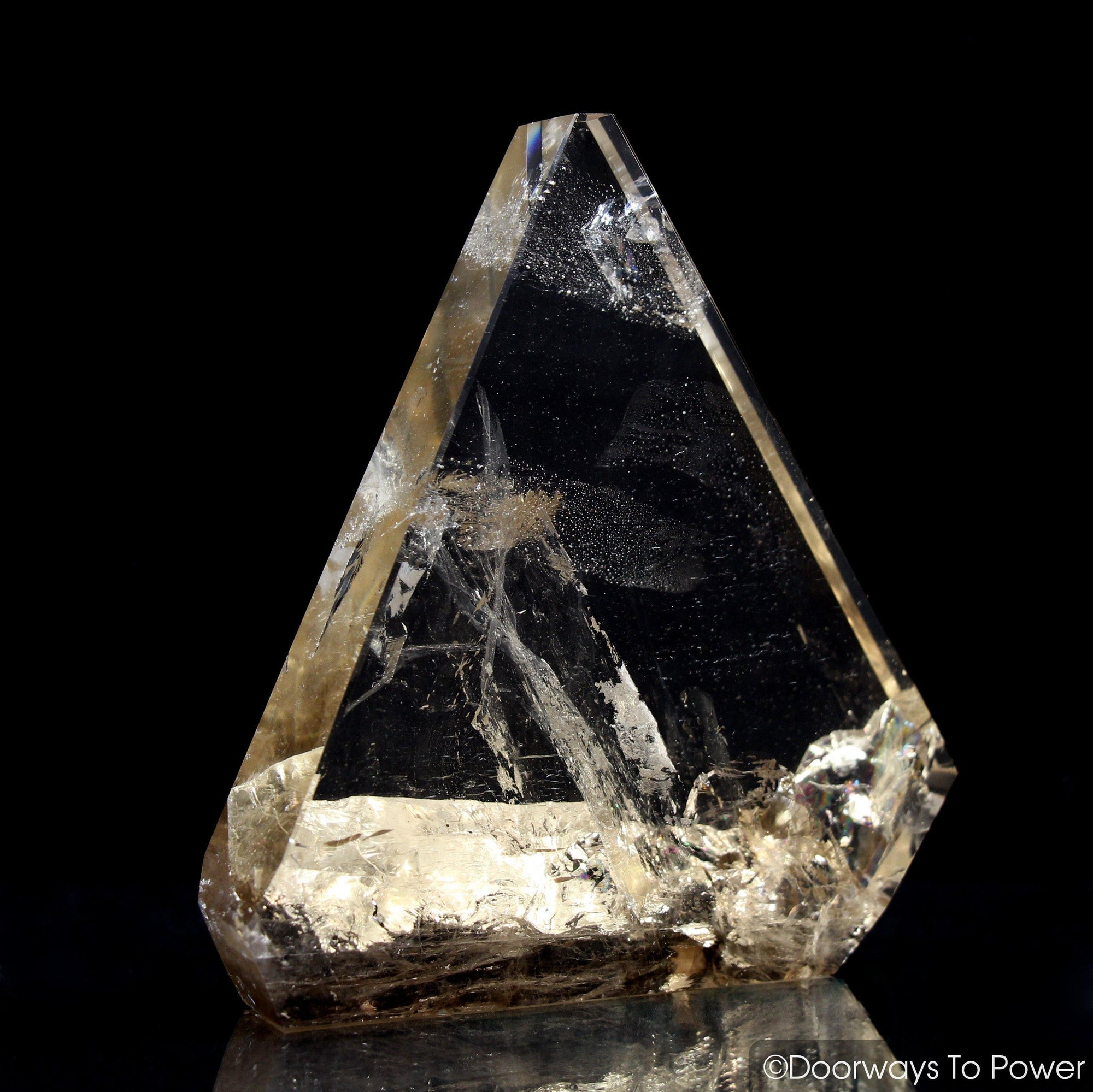 John of God Quartz Triangle Casa Crystal Sculpture 'Abundance'