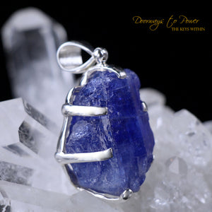 Big Gemmy Tanzanite Crystal Pendant Large Raw Natural