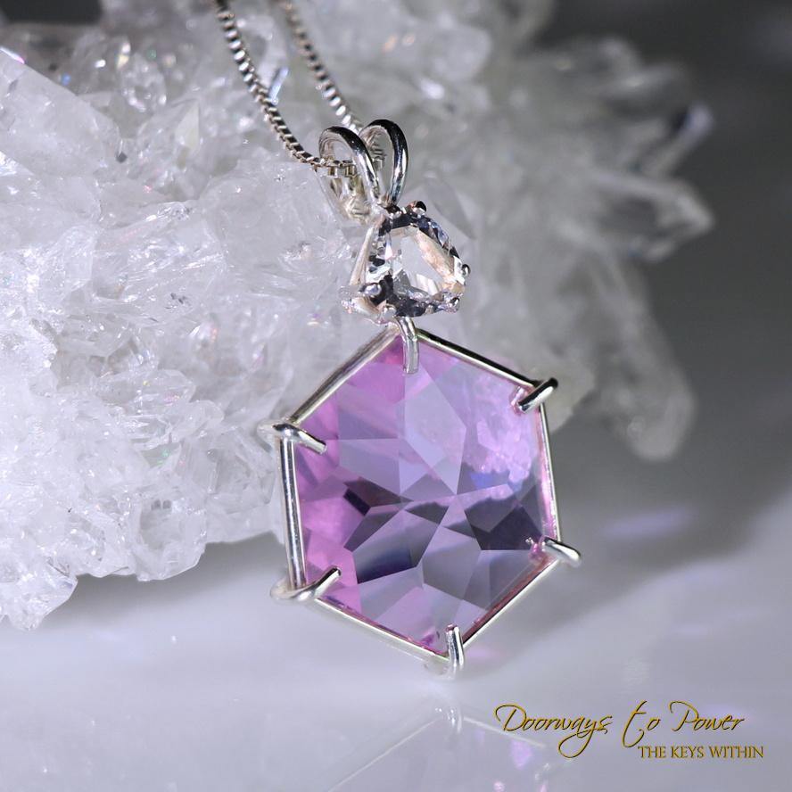 Ruby Lavender Quartz Flower of Life