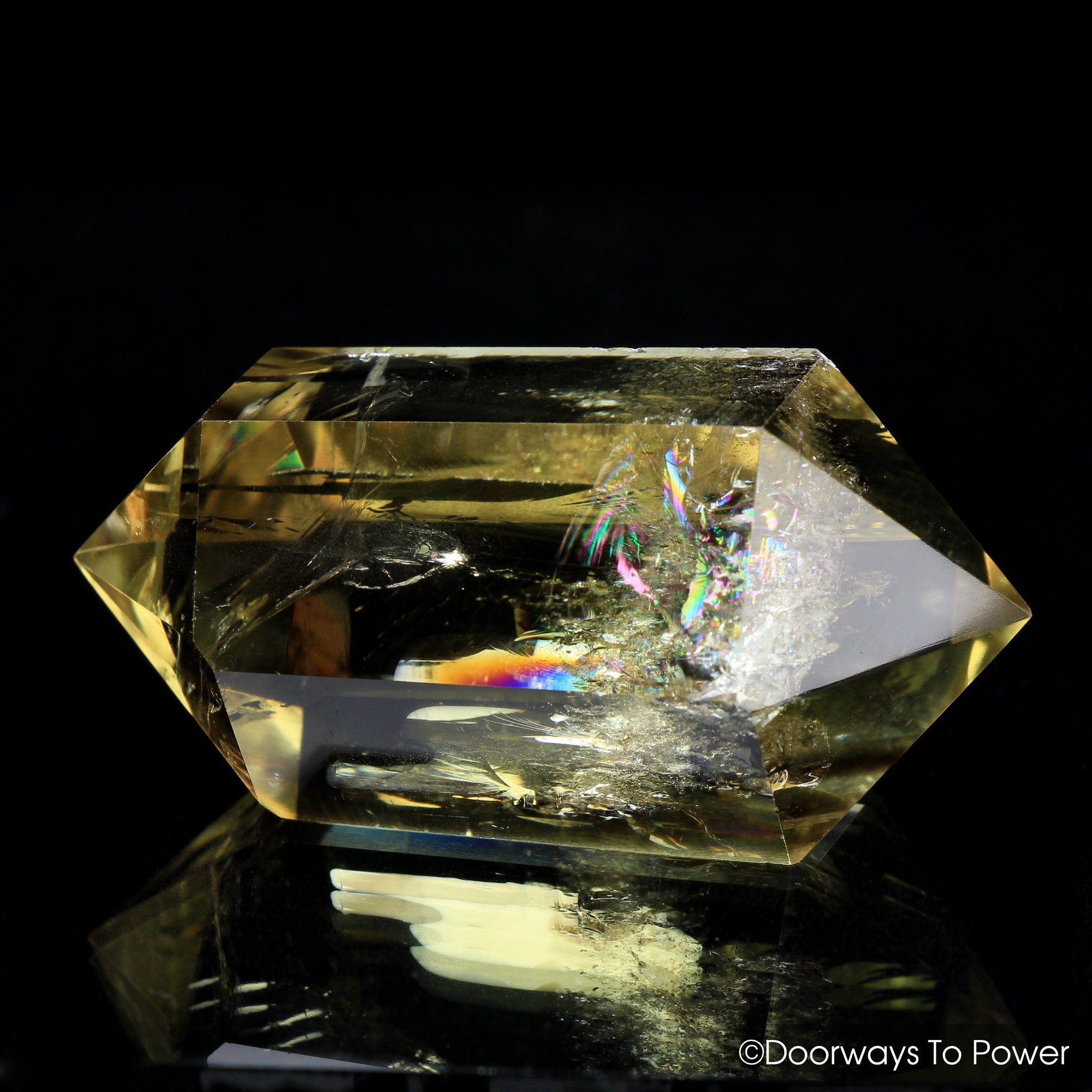 John of God Citrine Double Terminated Phantom Quartz Casa Crystal 