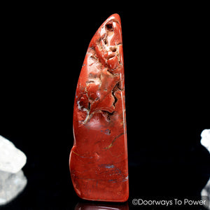 Red Fire Azeztulite Crystal Altar Stone (Polished)