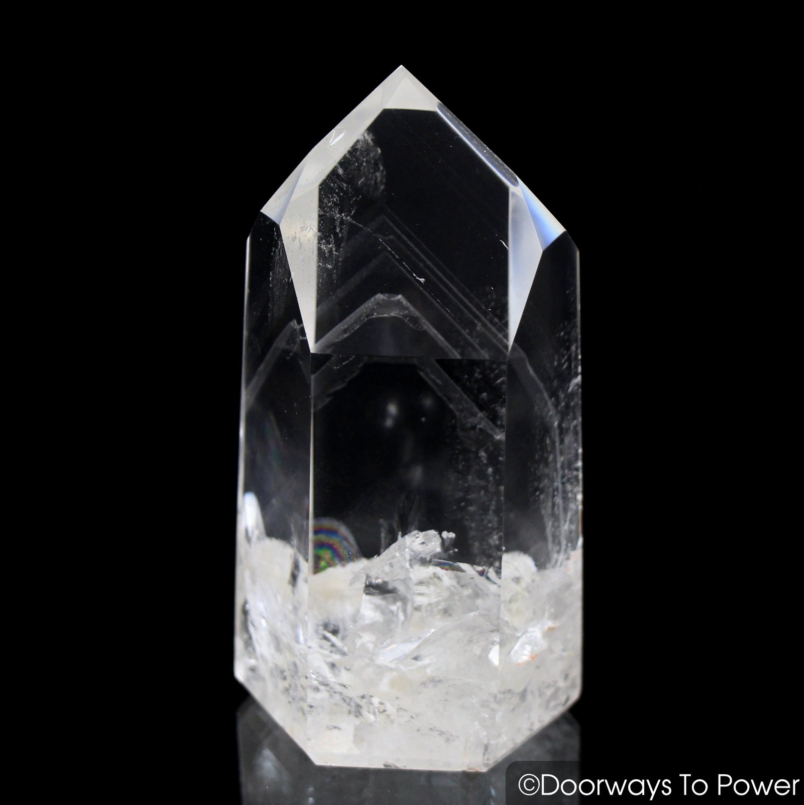 John of God Phantom Quartz Crystal Temple Heart Dow & Rainbows