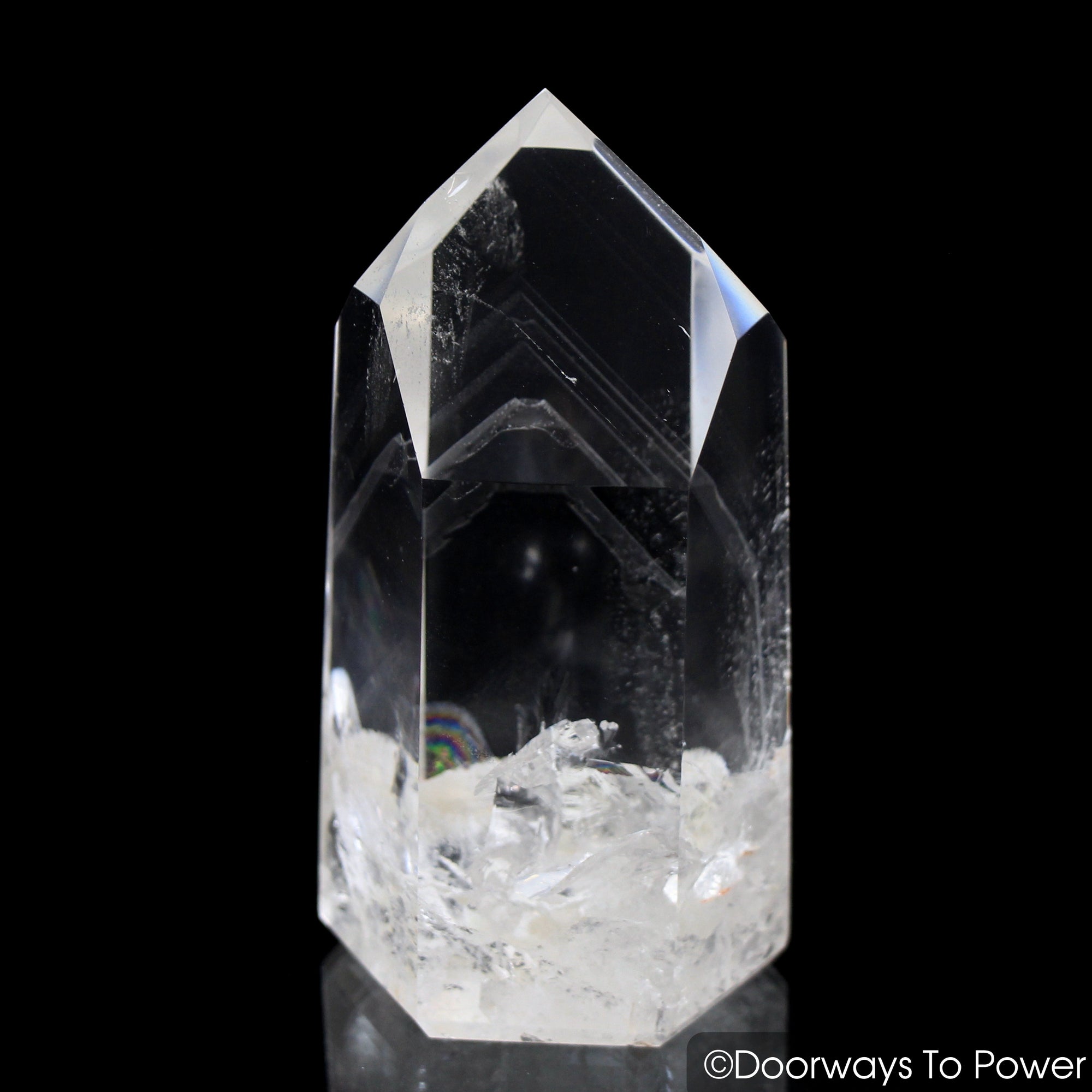 John of God Phantom Quartz Crystal Temple Heart Dow & Rainbows