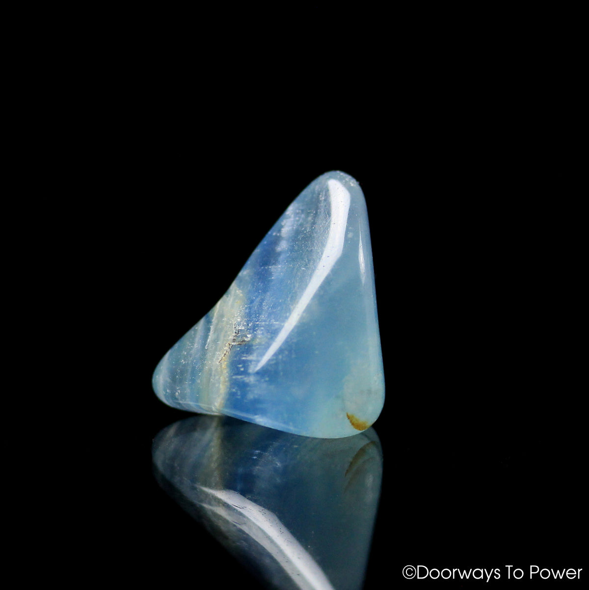 Lemurian Aquatine Calcite Crystal Tumbled & Polished