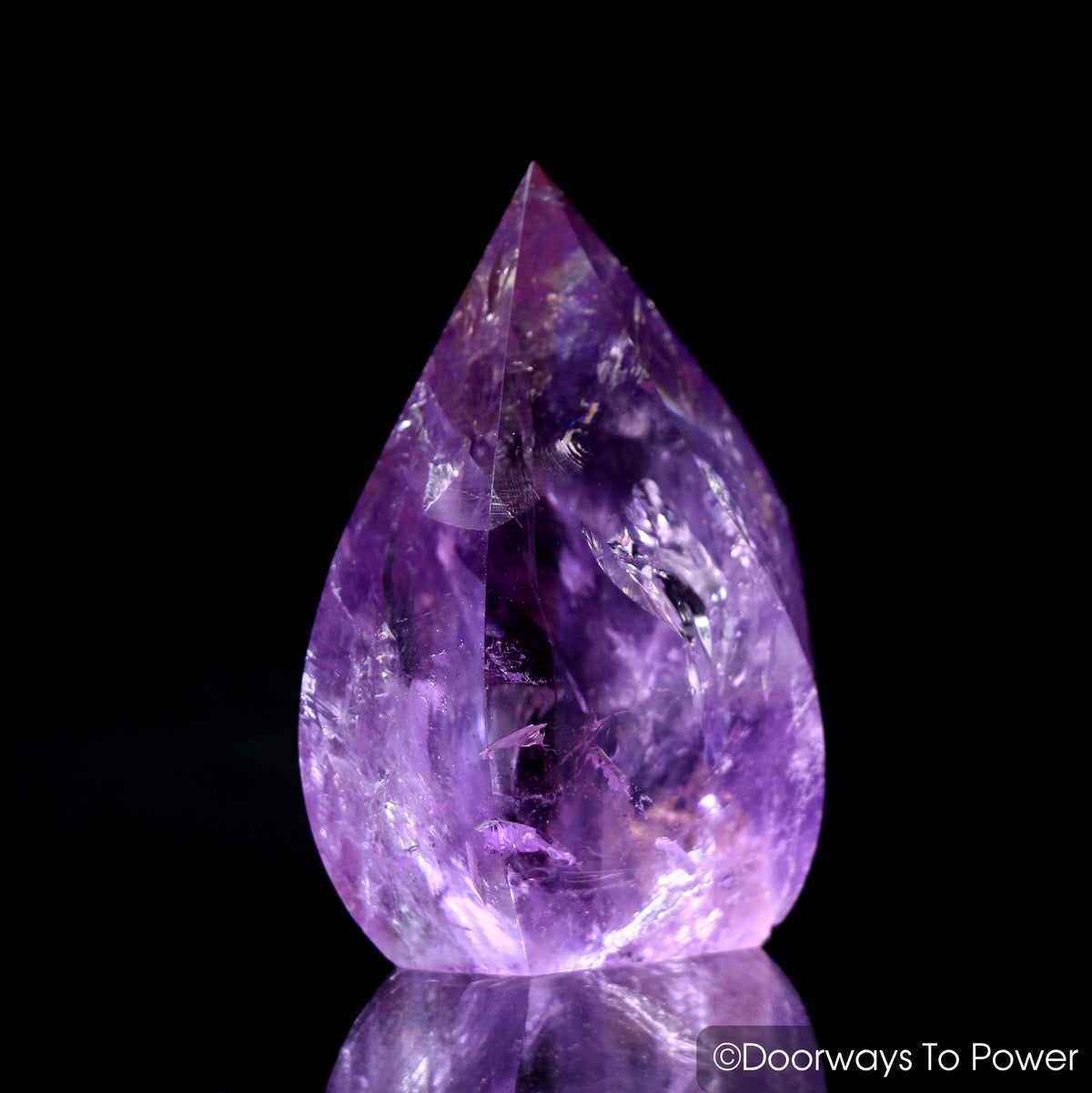 John of God Crystal Amethyst Casa Crystal Point 'Rainbow Warrior'