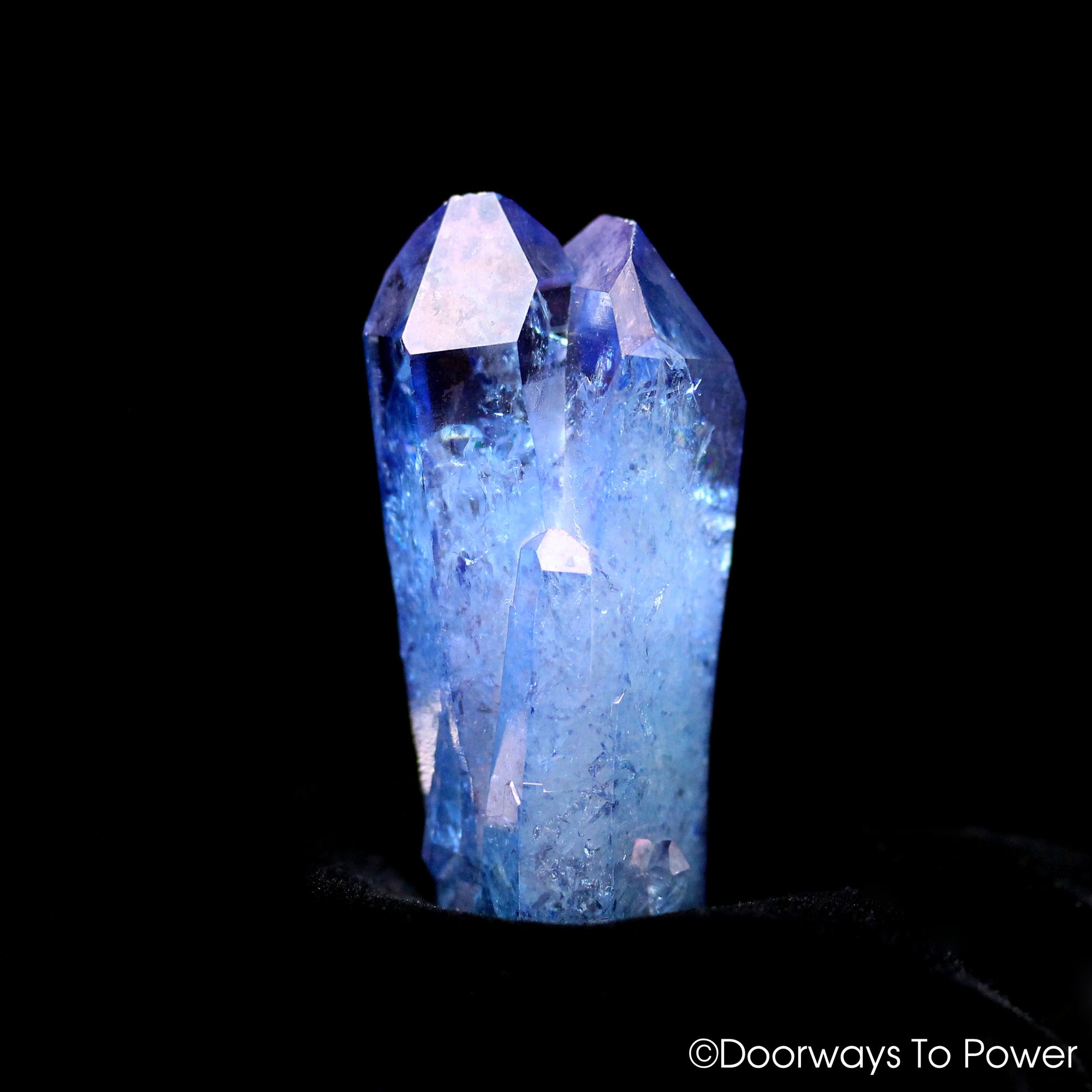 Tanzine Aura Quartz Tantric Twin Crystal