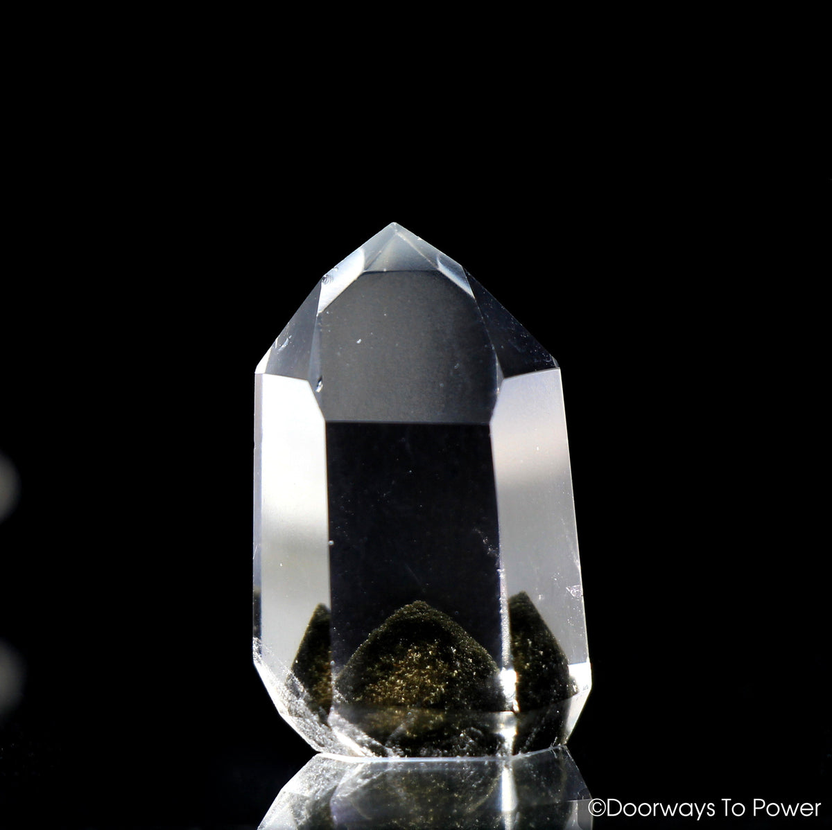 Rare Brookite in Natural Quartz Dow Crystal Point | Synergy 12 Crystal