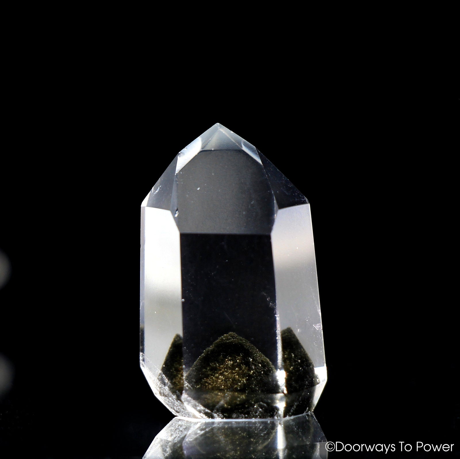 Rare Brookite in Natural Quartz Dow Crystal Point | Synergy 12 Crystal