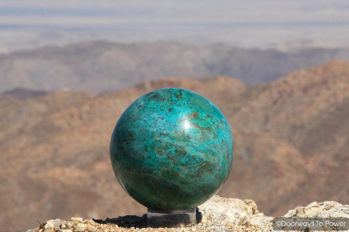 Chrysocolla Crystal Gemstone Sphere Ball
