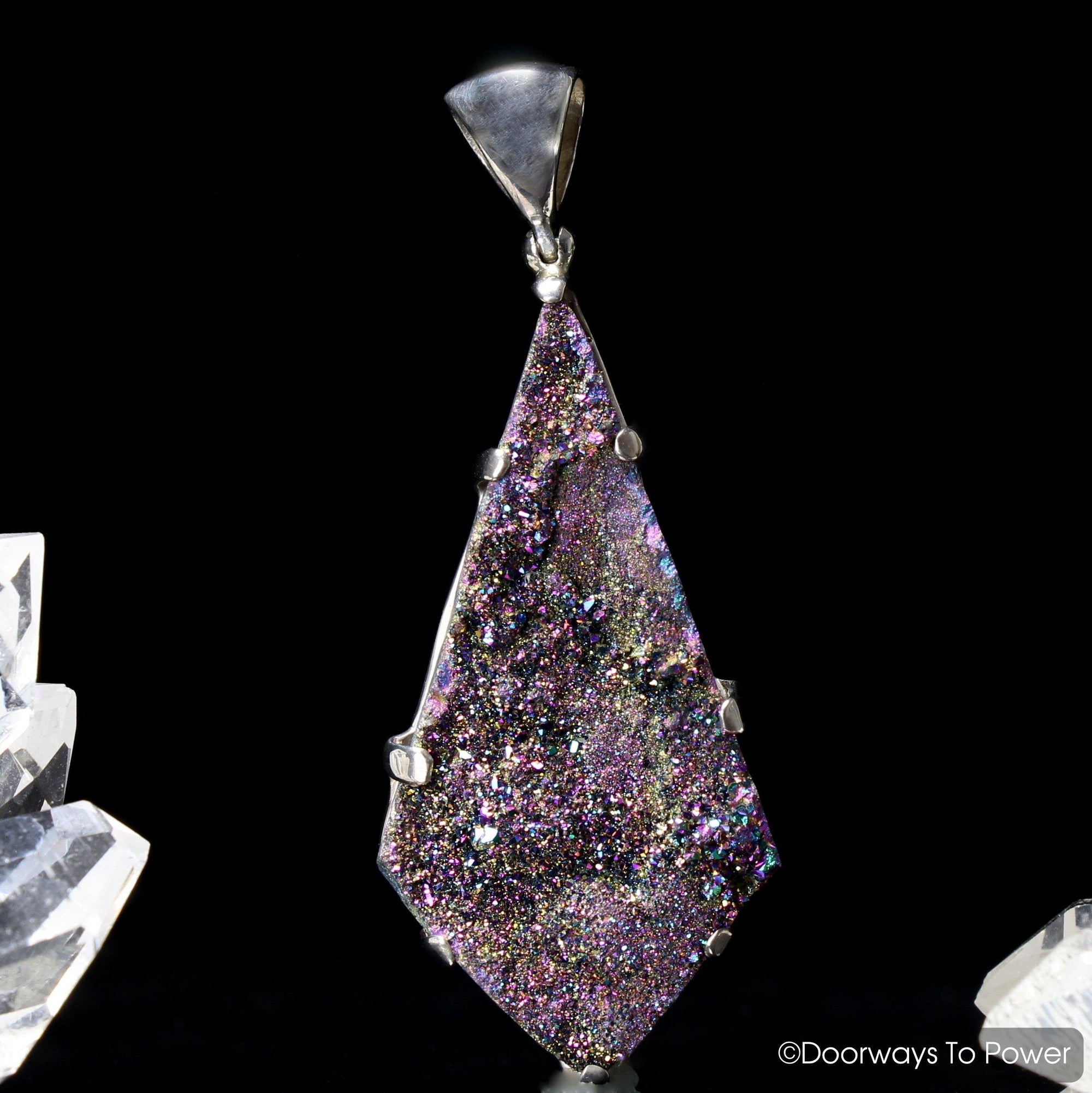 Titanium Aura Druzy Crystal Pendant