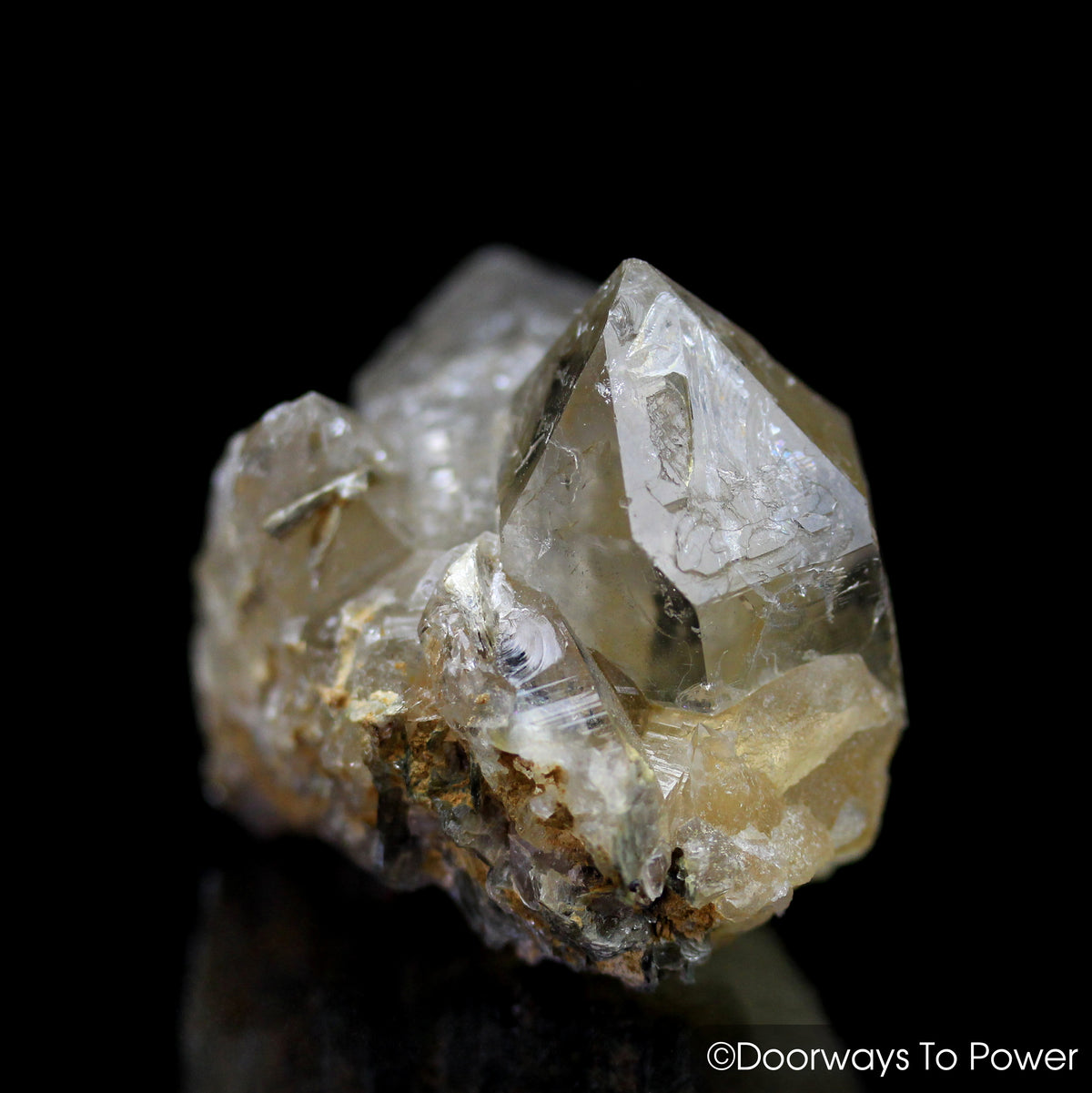 Golden Azeztulite Quartz Crystal Tantric Twin Azozeo Activated RARE