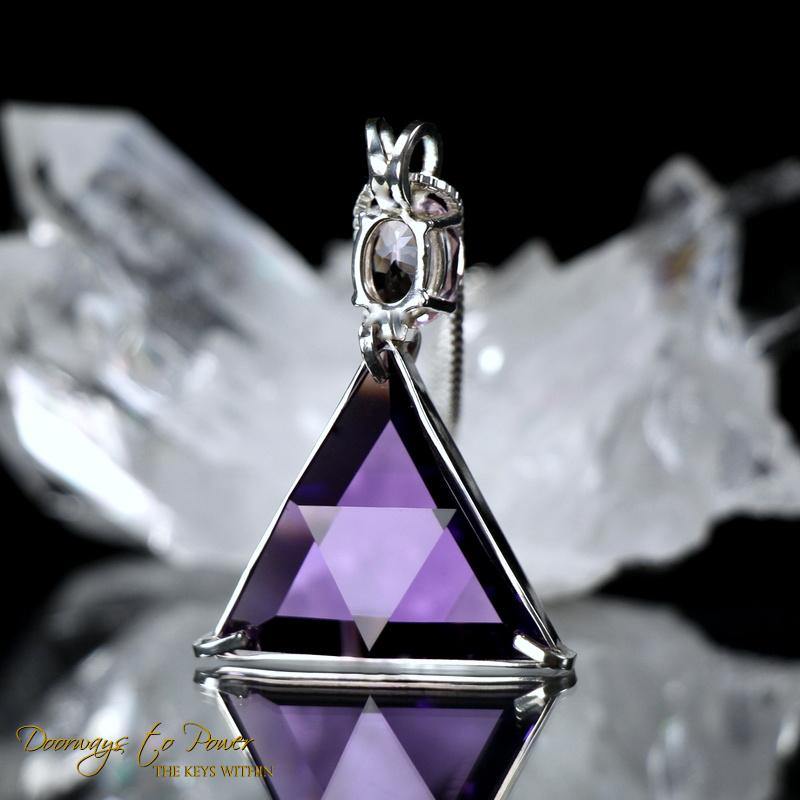 Siberian Purple Quartz & Morganite Star of David Pendant