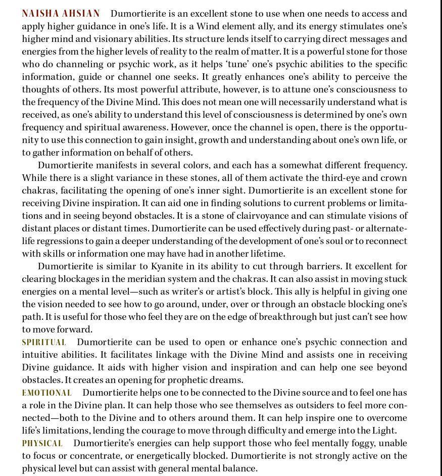 Dumortierite Metaphysical Properties