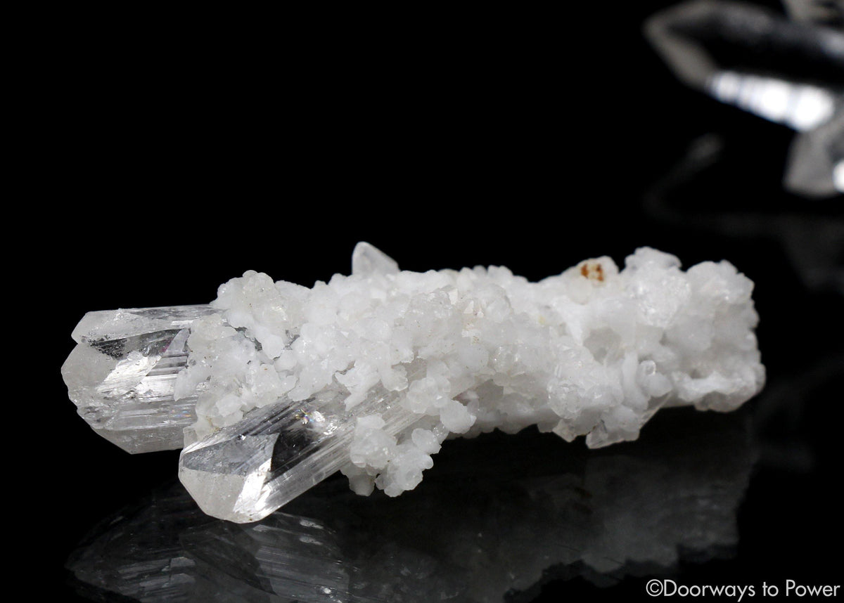 Danburite Twin Quartz Record Keeper Crystal with Rainbows A++