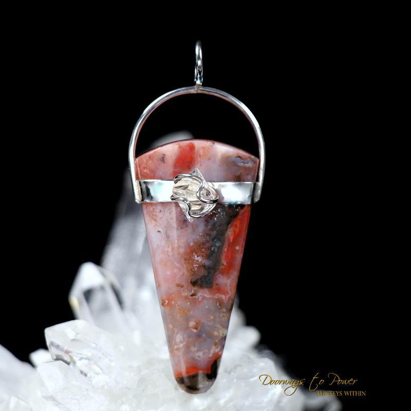Cinnazez Azeztulite Herkimer Diamond Crystal Pendant