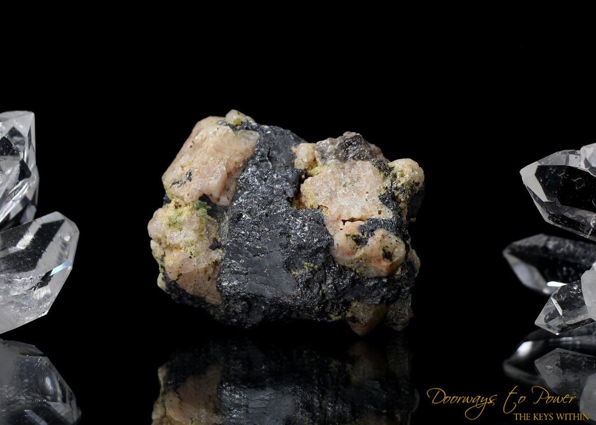 Phenacite & Magnetite Crystal Madagascar Rare