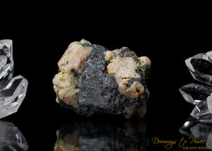 Phenacite & Magnetite Crystal Madagascar Rare