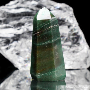 John of God Quartz Green Aventurine Master Dow Crystal