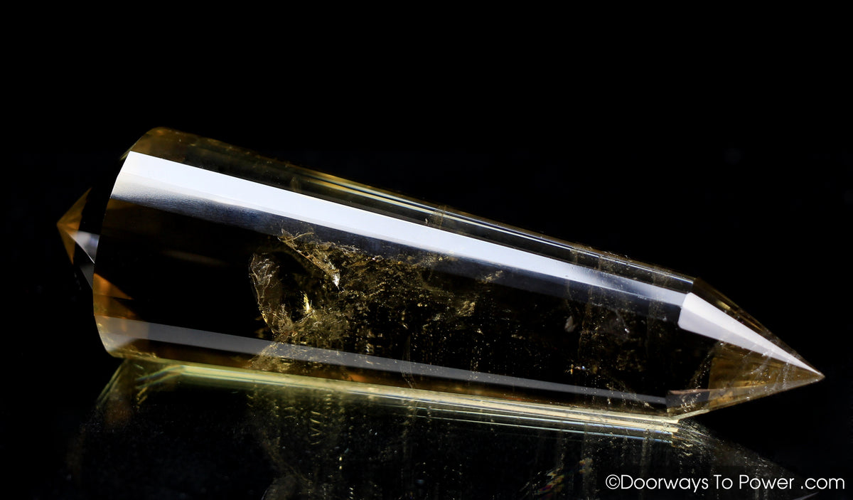 John of God Citrine 24 Sided Vogel Crystal 'Abundance' Healing Wand | Rare