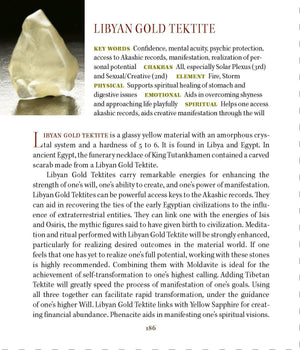 Libyan Gold Tektite Properties