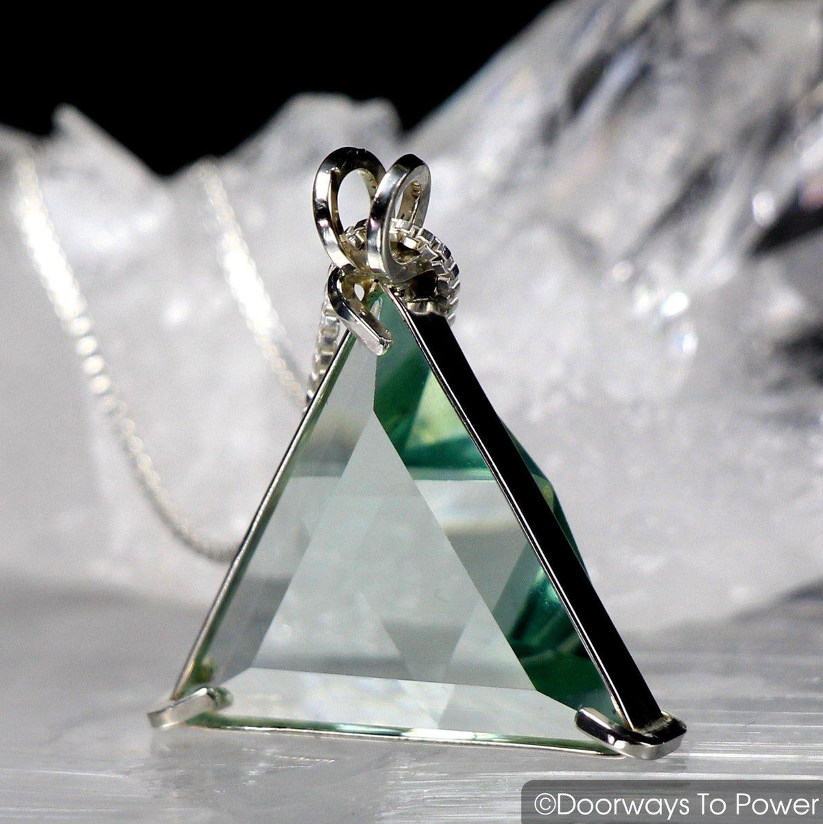 Green Obsidian Star of David Vogel Pendant