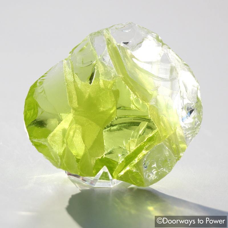 Oracle Eye Radium Green & Cosmic Ice Andara Crystal