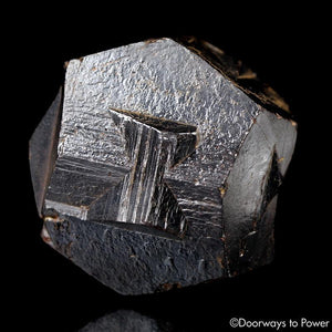 Pyrite Iron-Cross Twin Crystal Coated with Goethite & Record Keeper