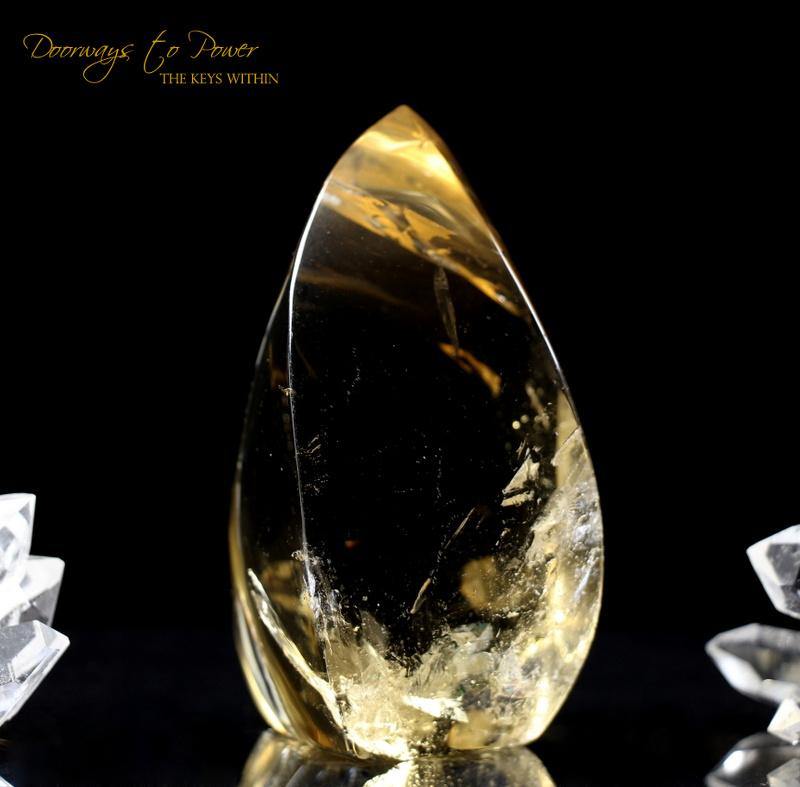 Citrine Quartz Crystal Sculpture 'The Oracle'