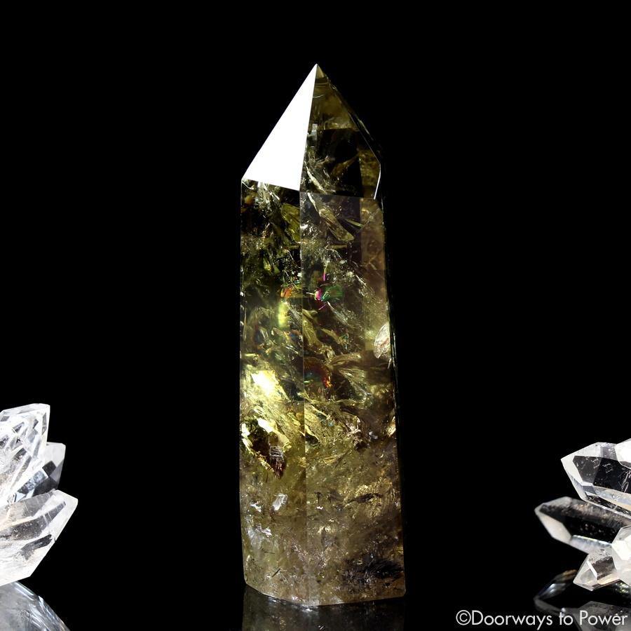 Citrine Smoky Phantom Quartz Crystal Generator Point w/ Rainbows