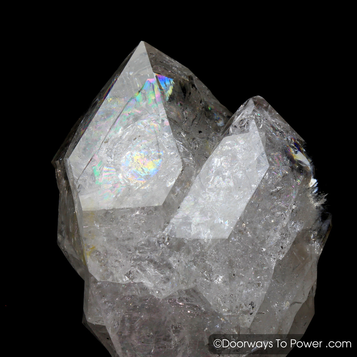 Herkimer Diamond Double Terminated Tantric Twin Record Keeper Crystal 'TWIN SOULS'