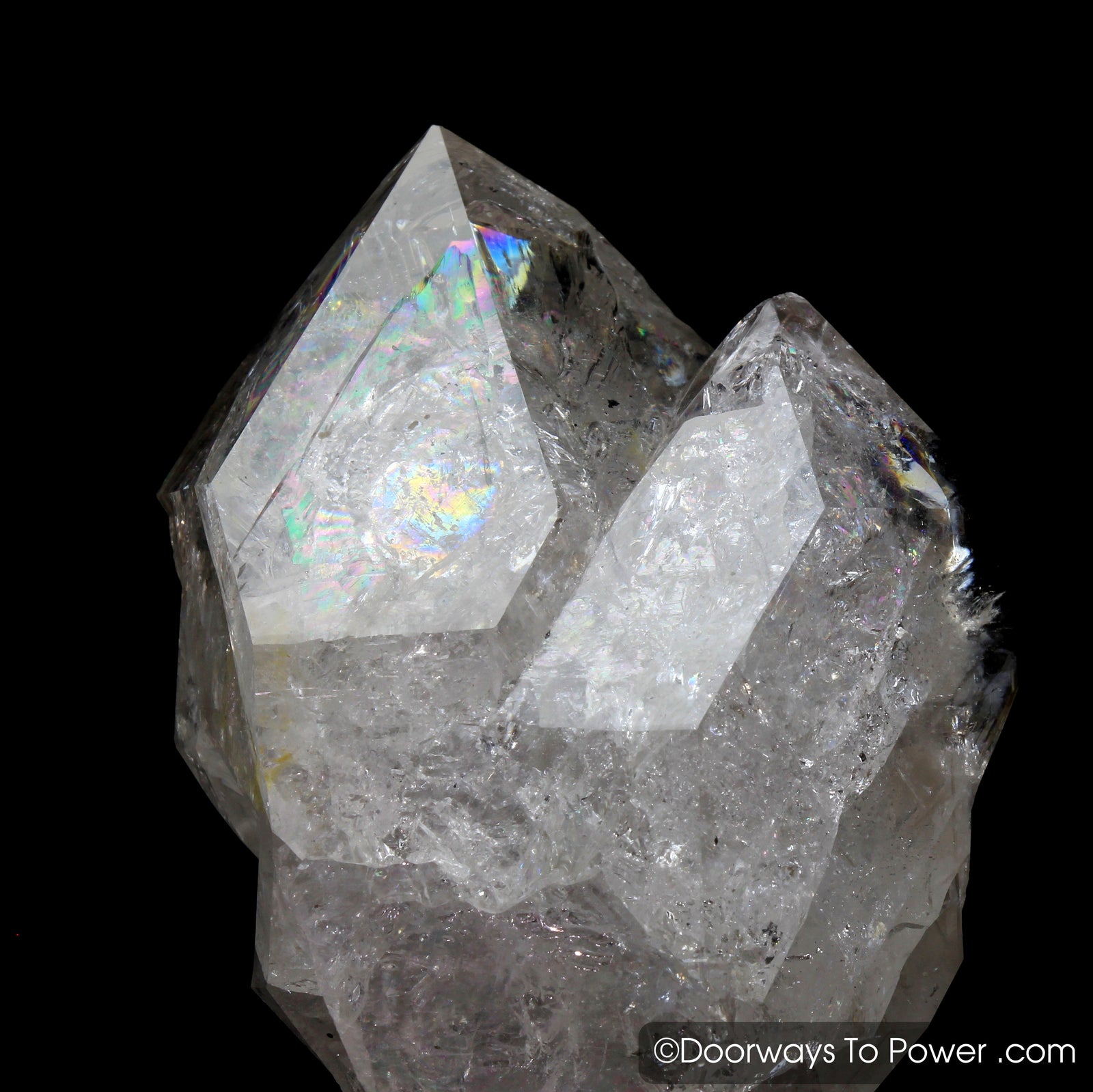 Herkimer Diamond Double Terminated Tantric Twin Record Keeper Crystal 'TWIN SOULS'