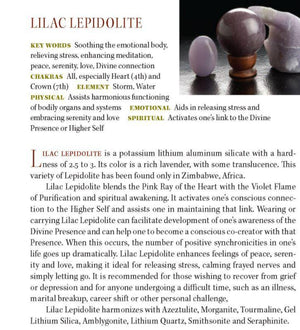 Lilac Lepidolite Metaphysical Properties