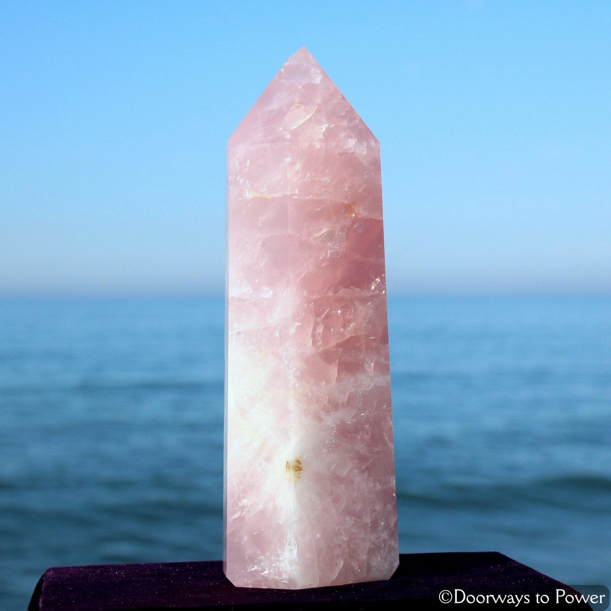 John of God Rose Quartz Channeling Crystal Point 