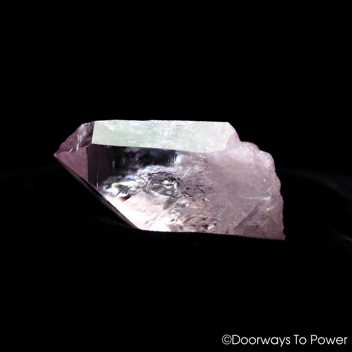 Platinum Rose Aura Colombian Lemurian Seed Master Dow Record Keeper Crystal