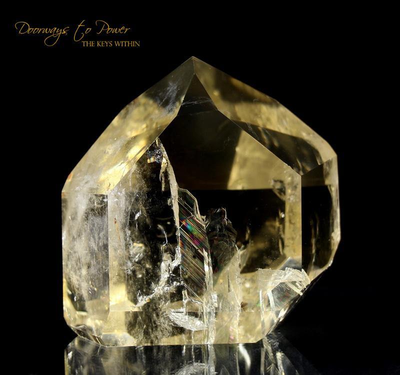 Citrine Temple Heart Dow Atlantis Crystal 'City of Golden Gates'