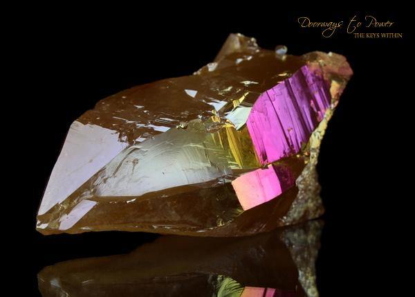 Golden Aura Lemurian Quartz Twin Record Keeper Crystal