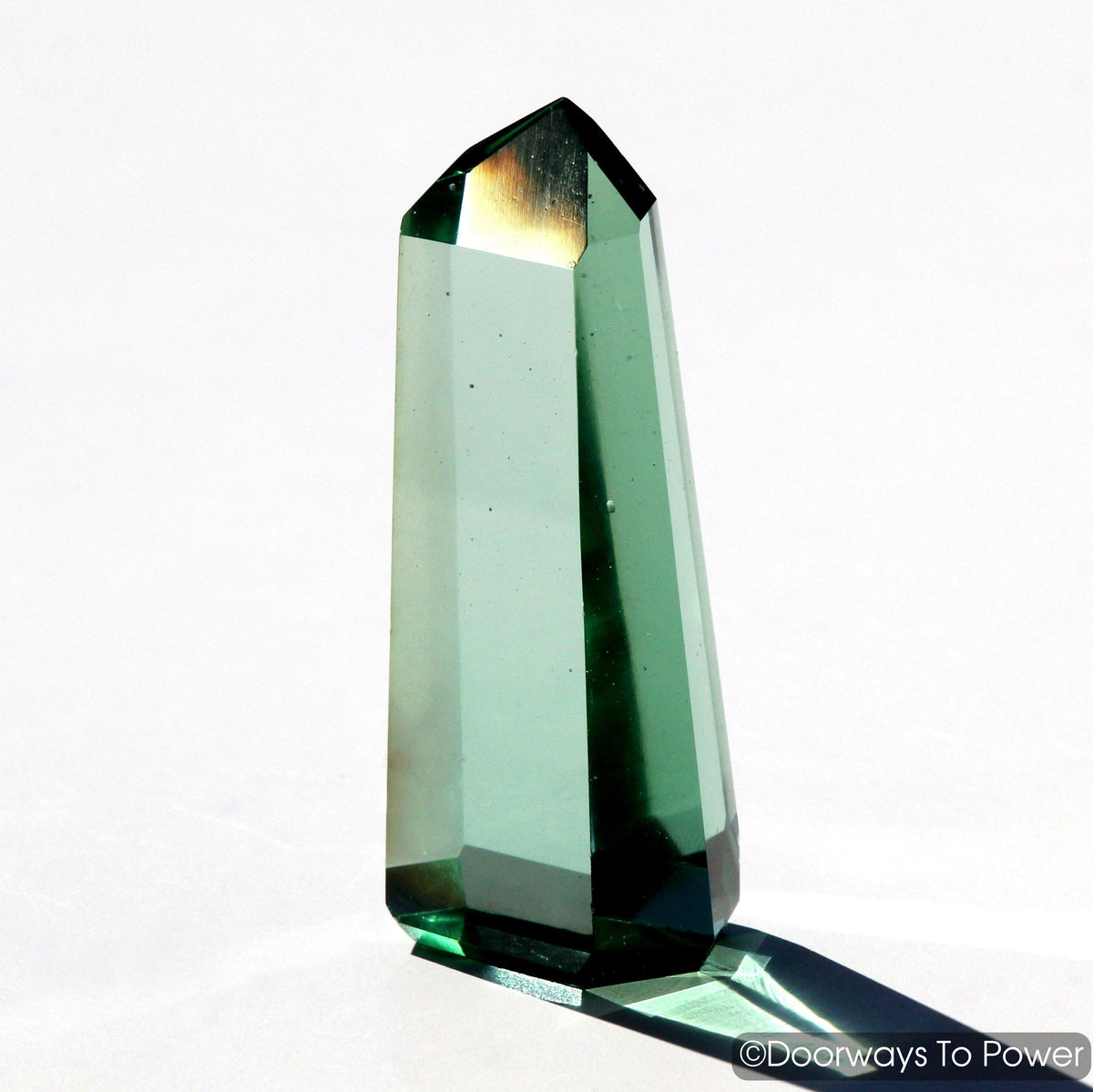 John of God Green Obsidian Casa Crystal Point
