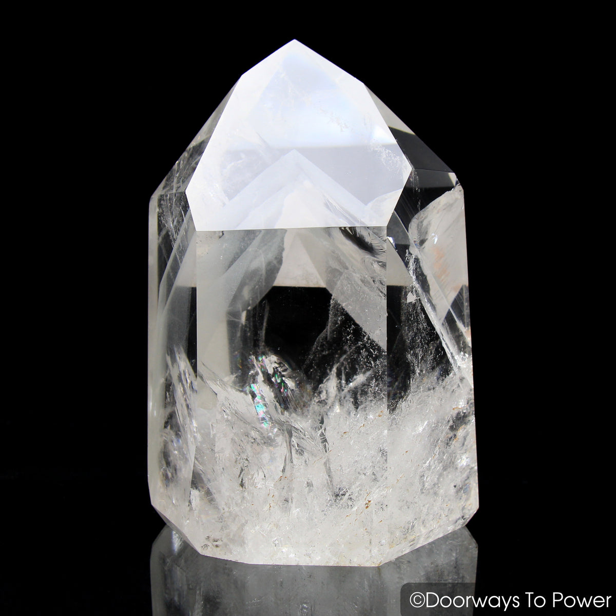 John of God Crystal Phantom Quartz Point & Temple Heart Dow