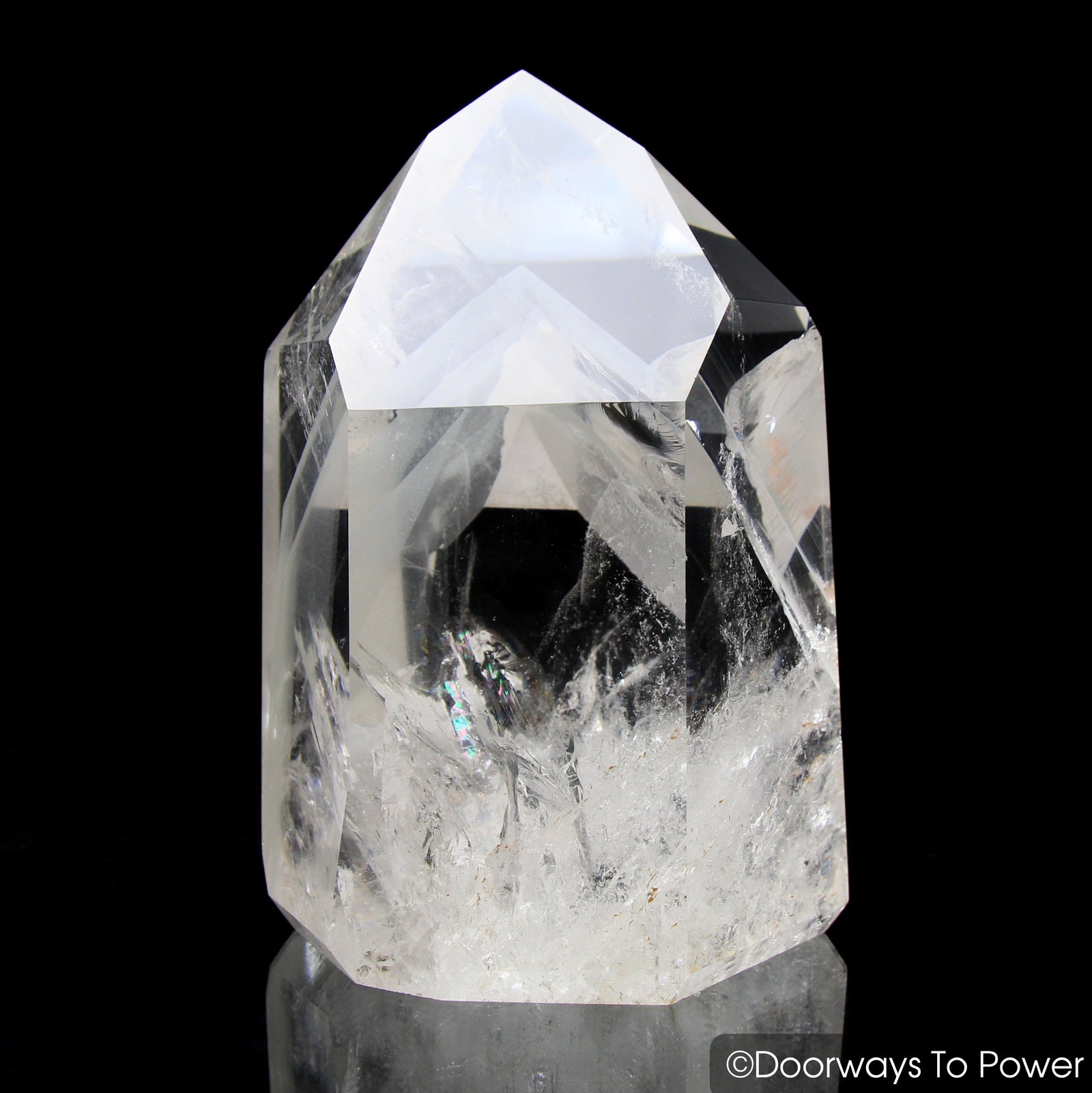 John of God Crystal Phantom Quartz Point & Temple Heart Dow