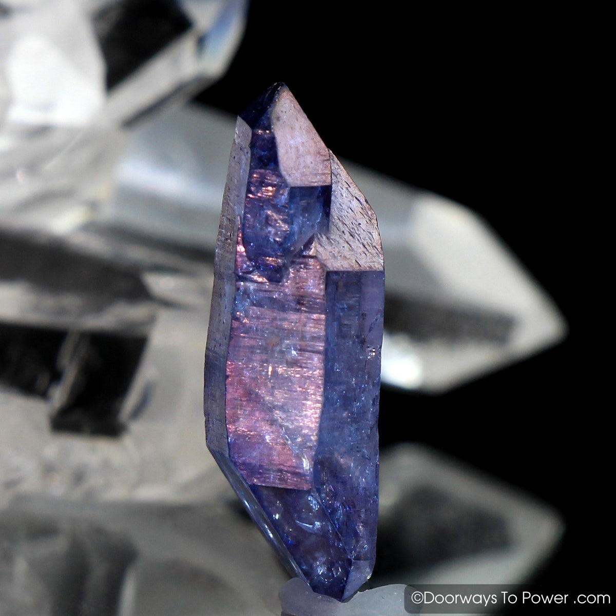 Tanzine Aura Himalayan Quartz Crystal w/ Record Keeper Tantric Twin