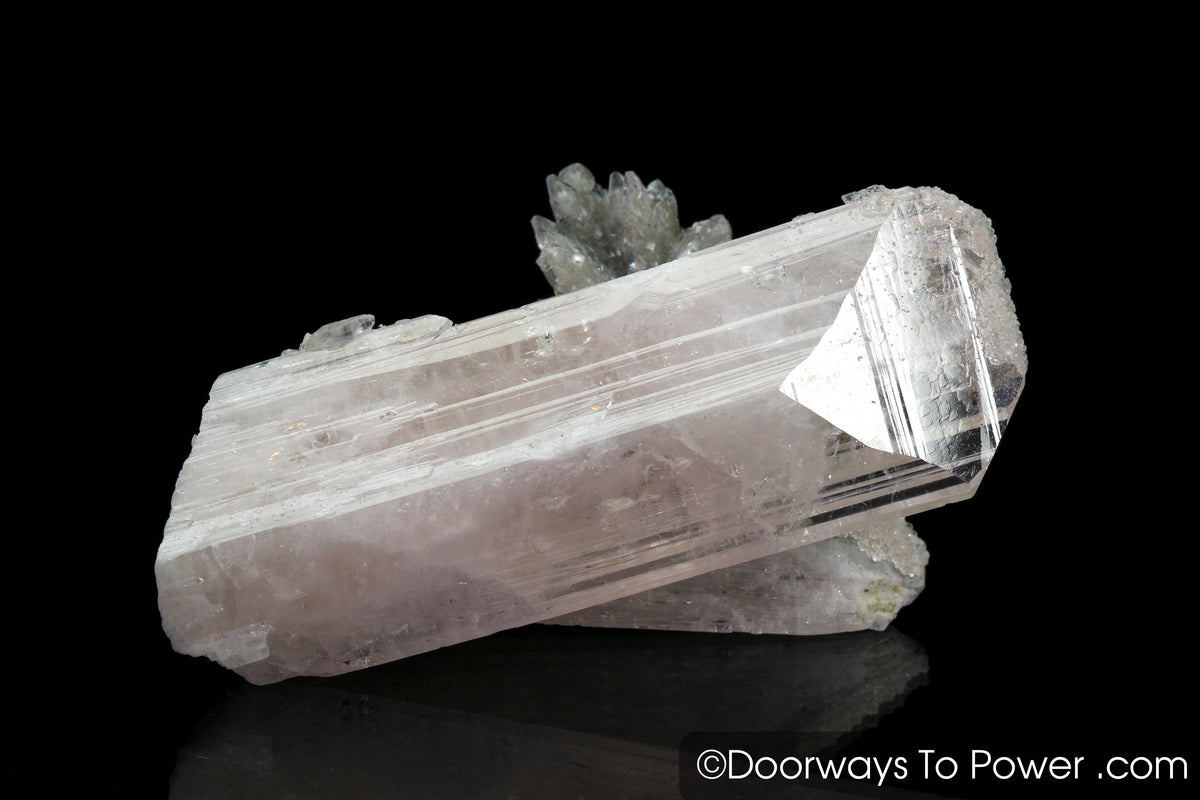 Danburite Twin Record Keeper Crystal | Covered in Druzy Crystals