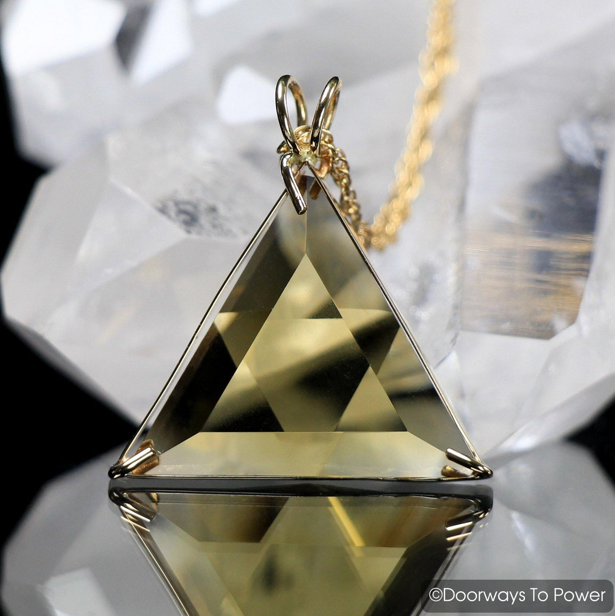 Citrine Star of David Vogel Crystal Pendant 14k