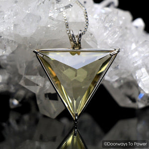 Citrine Quartz Angelic Star Abundance Crystal Pendant 
