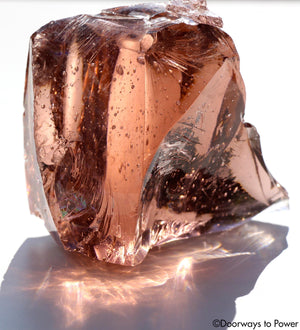 XL Desert Rose Pink Monatomic Andara Temple Crystal 'ZEN'