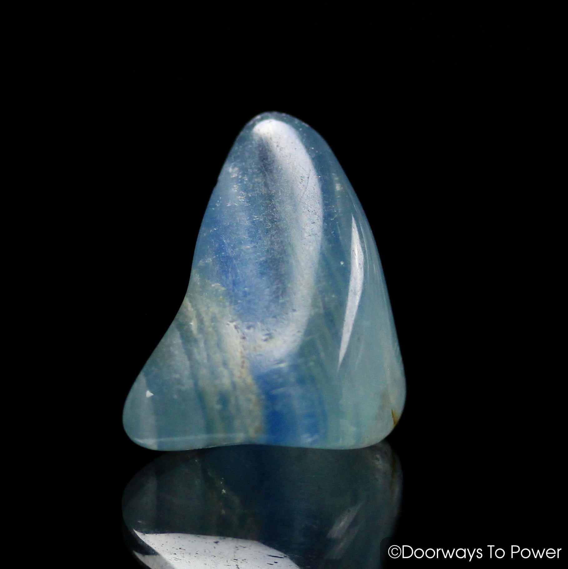 Lemurian Aquatine Calcite Crystal Tumbled & Polished