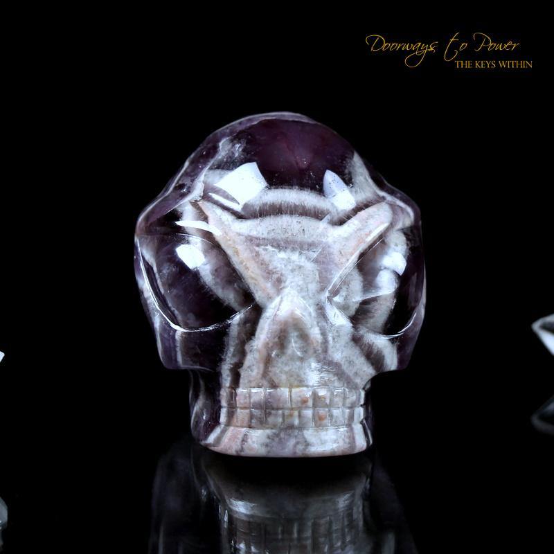 Chevron Amethyst Crystal Skull